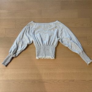 Urban Outfitters Gray Off-Shoulder sweatshirt